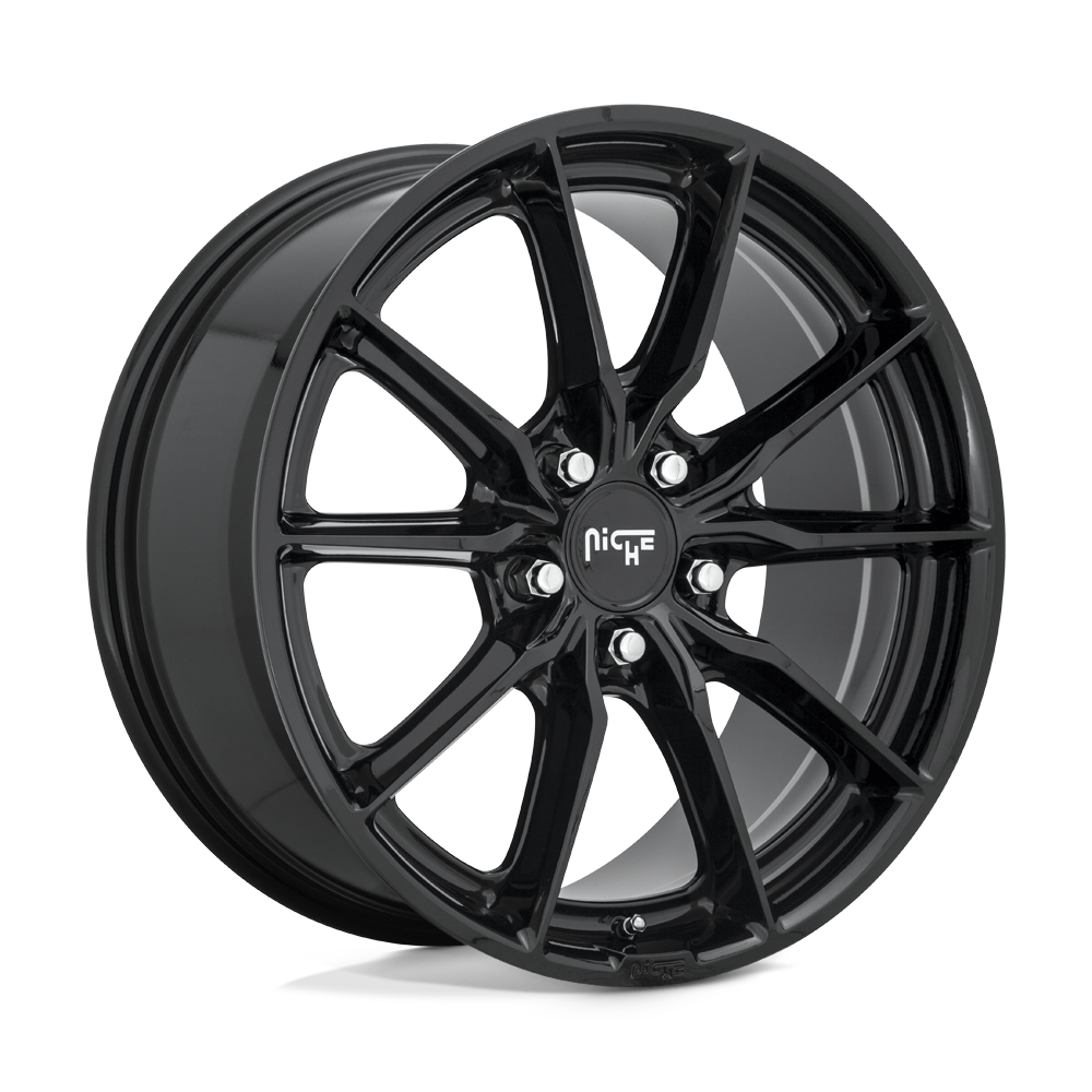 Niche M240 RAINIER Gloss Black 18x8 +42 5x112mm 66.6mm - WheelWiz