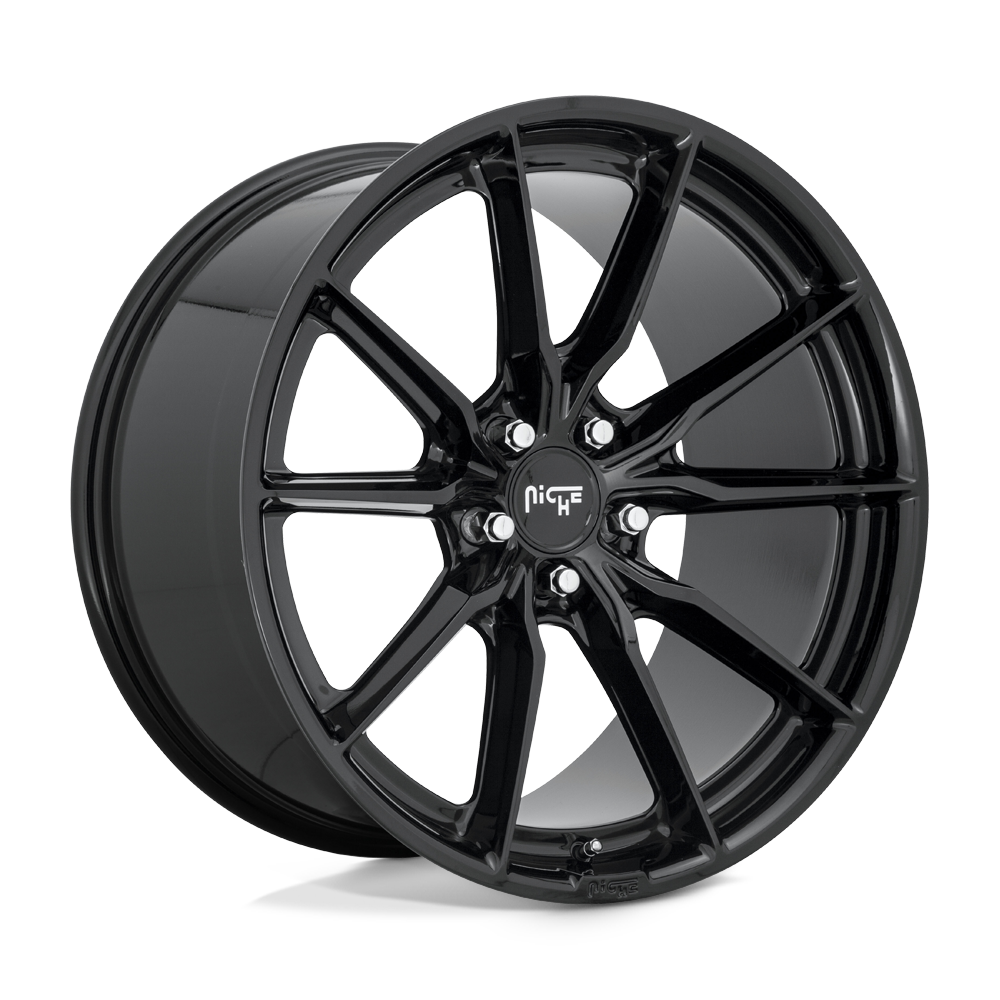 Niche M240 RAINIER Gloss Black 19x8.5 +35 5x120mm 72.6mm - WheelWiz