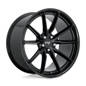 Niche M240 RAINIER Gloss Black 22x10.5 +30 5x120mm 74.1mm - Wheelwiz