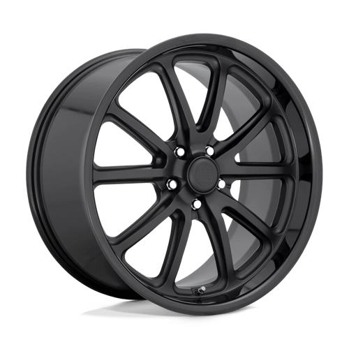 US MAG U123 RAMBLER Gloss Black Matte Black 22x11 +18 5x127mm 78.1mm - Wheelwiz