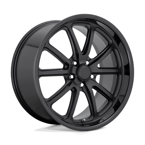 US MAG U123 RAMBLER Gloss Black Matte Black 18x9.5 +1 5x120.65mm 72.6mm - Wheelwiz