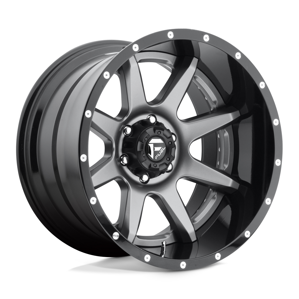 Fuel Offroad D238 RAMPAGE Matte Gun Metal Black Lip 20x10 -19 8x165.1mm 125.1mm - 2 PIECE - WheelWiz