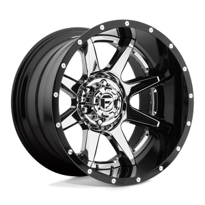 Fuel Offroad D247 RAMPAGE Chrome Plated Gloss Black Lip 20x10 -19 8x180mm 124.2mm - 2 PIECE - WheelWiz