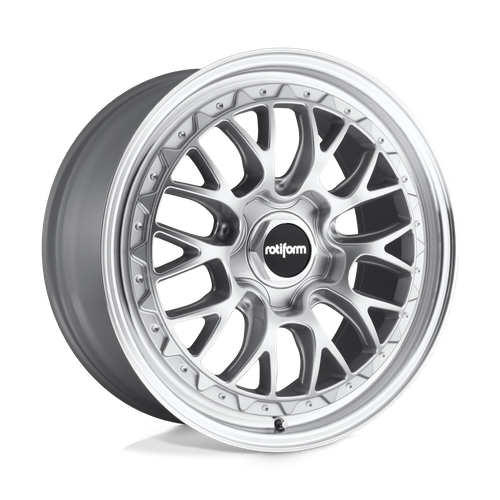 Rotiform R155 LSR Gloss Silver Machined 19x8.5 +45 5x112mm 66.6mm - Wheelwiz