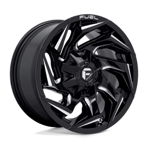 Fuel Offroad D753 REACTION Gloss Black Milled 22x10 -18 8x180mm 124.2mm - Wheelwiz