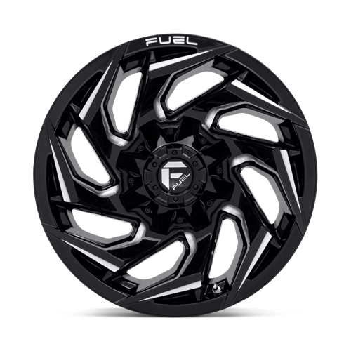 Fuel Offroad D753 REACTION Gloss Black Milled 20x10 -18 8x165.1mm 125.1mm - Wheelwiz