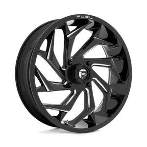 Fuel Offroad D753 REACTION UTV Gloss Black Milled 22x7 0 4x137mm 110.1mm - Wheelwiz