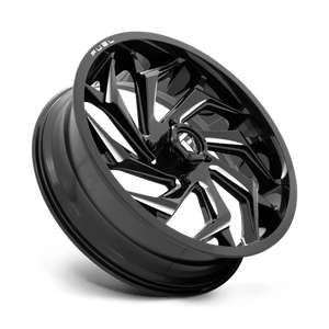 Fuel Offroad D753 REACTION Gloss Black Milled 18x7 +13 4x137mm 110.1mm - Wheelwiz