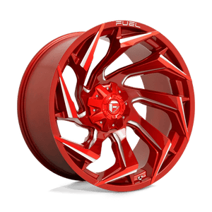 Fuel Offroad D754 REACTION Candy Red Milled 24x12 -44 5x127|5x139.7mm 87.1mm - Wheelwiz
