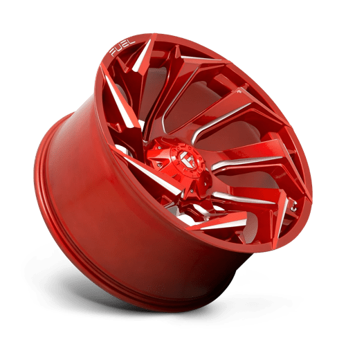 Fuel Offroad D754 REACTION Candy Red Milled 24x12 -44 5x127|5x139.7mm 87.1mm - Wheelwiz