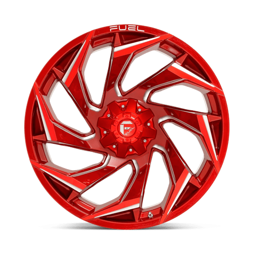 Fuel Offroad D754 REACTION Candy Red Milled 24x12 -44 5x127|5x139.7mm 87.1mm - Wheelwiz