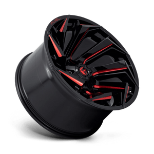 Fuel Offroad D755 REACTION Gloss Black Milled W/ Red Tint 22x12 -44 8x165.1mm 125.1mm - Wheelwiz