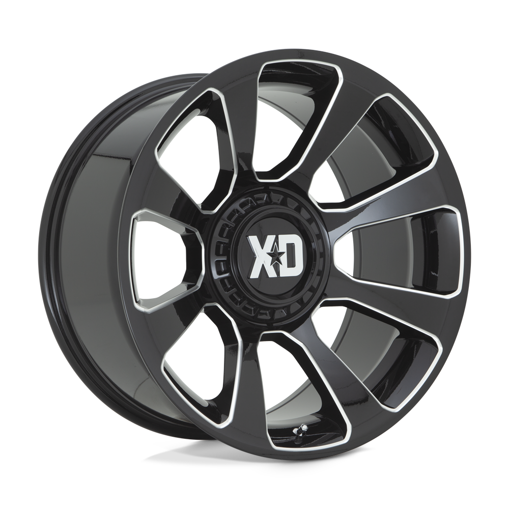 XD Series XD854 REACTOR Gloss Black Milled 20x9 +18 6x114.3|6x139.7mm 78.1mm - WheelWiz
