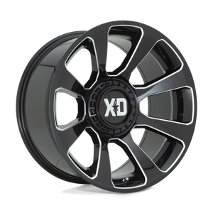 XD Series XD854 REACTOR Gloss Black Milled 20x9 +18 6x114.3|6x139.7mm 78.1mm - WheelWiz