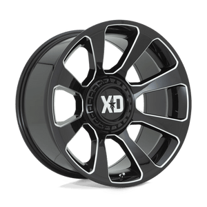 XD Series XD854 REACTOR Gloss Black Milled 20x9 +18 6x114.3|6x139.7mm 78.1mm - WheelWiz