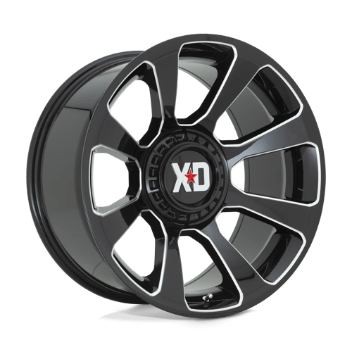 XD Series XD854 REACTOR Gloss Black Milled 20x10 -18 5x139.7|5x150mm 110.1mm - Wheelwiz