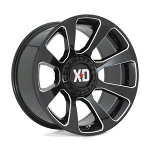 XD Series XD854 REACTOR Gloss Black Milled 20x10 -18 5x139.7|5x150mm 110.1mm - Wheelwiz