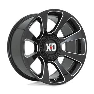 XD Series XD854 REACTOR Gloss Black Milled 20x9 +18 5x127|5x139.7mm 78.1mm - Wheelwiz