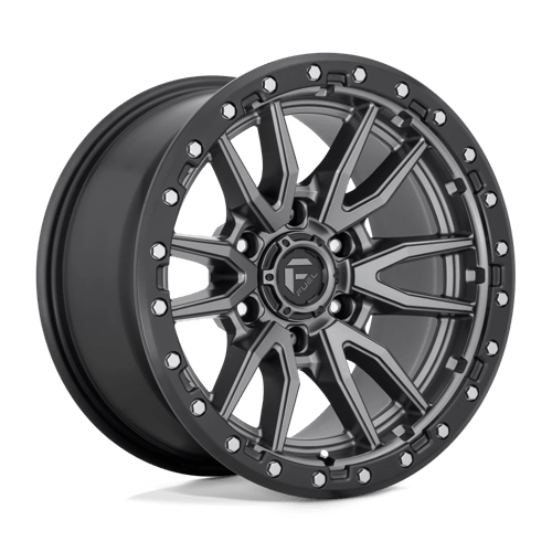 Fuel Offroad D680 REBEL Matte Gunmetal Black Bead Ring 22x9 +20 6x139.7mm 78.1mm