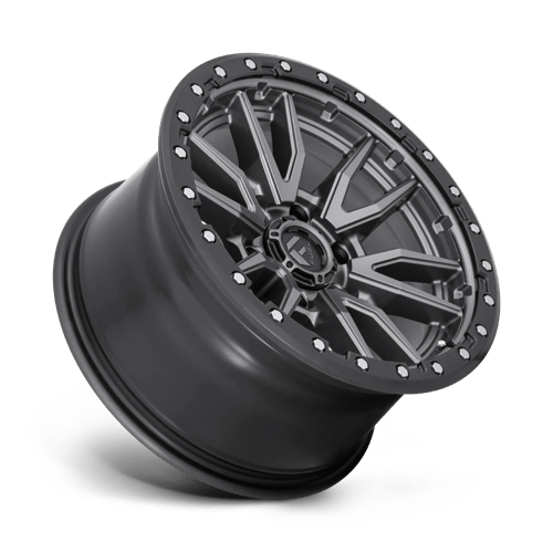 Fuel Offroad D680 REBEL Matte Gunmetal Black Bead Ring 18x9 -12 6x139.7mm 106.1mm - Wheelwiz