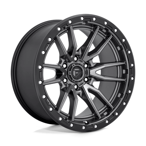Fuel Offroad D680 REBEL Matte Gunmetal Black Bead Ring 20x10 -18 6x139.7mm 106.1mm - Wheelwiz