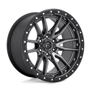 Fuel Offroad D680 REBEL Matte Gunmetal Black Bead Ring 20x10 -18 6x139.7mm 106.1mm - Wheelwiz