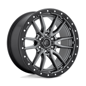 Fuel Offroad D680 REBEL Matte Gunmetal Black Bead Ring 20x9 +20 6x139.7mm 106.1mm - Wheelwiz