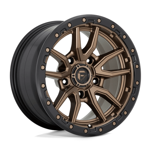 Fuel Offroad D681 REBEL Matte Bronze Black Bead Ring 17x9 -12 5x114.3mm 72.6mm - Wheelwiz