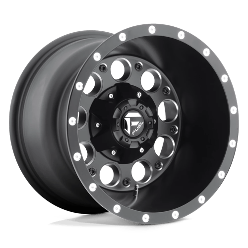 Fuel Offroad D525 REVOLVER Matte Black Milled 15x10 -43 6x139.7mm 108mm - Wheelwiz