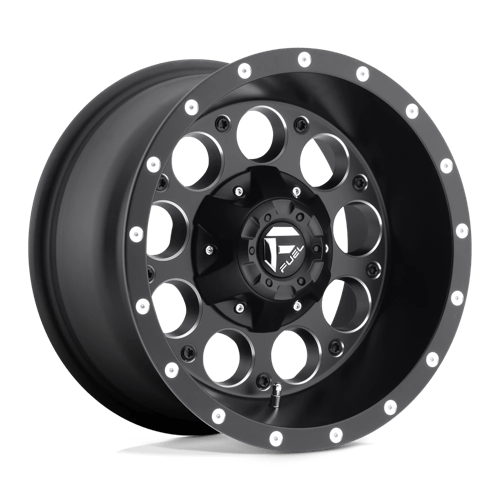Fuel Offroad D525 REVOLVER Matte Black Milled 15x8 -18 6x139.7mm 108mm - Wheelwiz