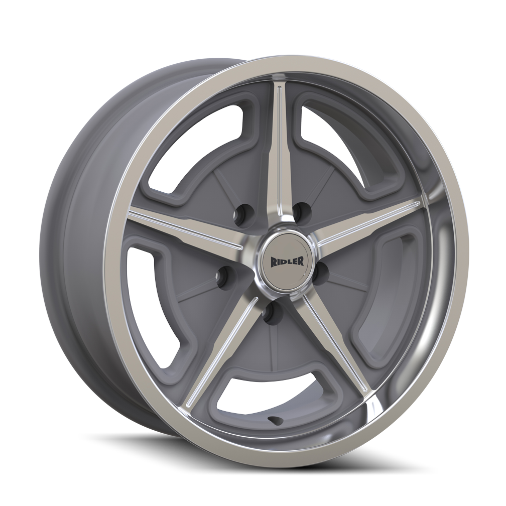 Ridler 605 Matte as-cast machined 17x8 0 5x114.3mm 83.82mm - Wheelwiz