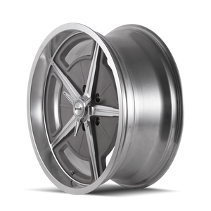 Ridler 605 Matte as-cast machined 18x9.5 0 5x120.65mm 83.82mm - Wheelwiz