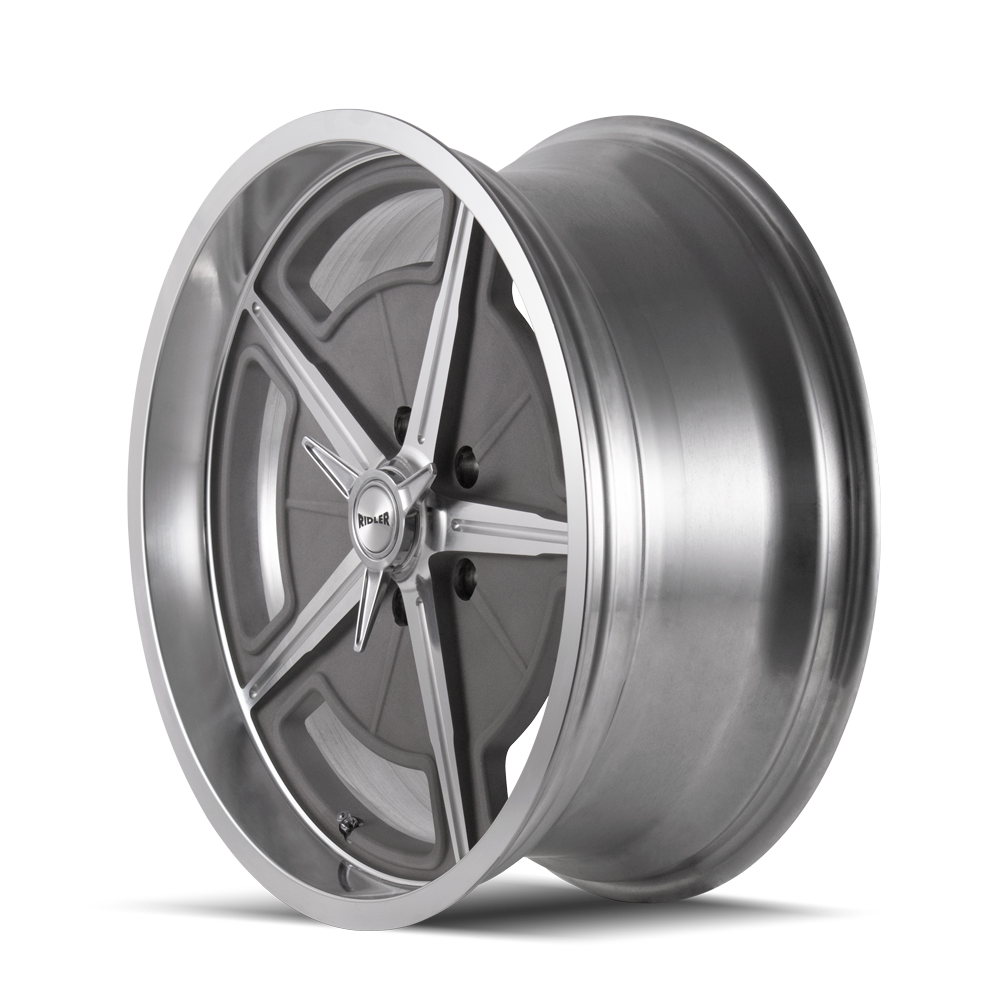 Ridler 605 Matte as-cast machined 18x8 0 5x127mm 83.82mm - Wheelwiz