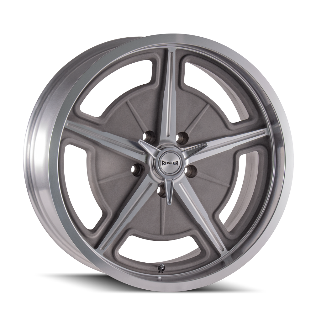 Ridler 605 Matte as-cast machined 18x8 0 5x120.65mm 83.82mm - WheelWiz