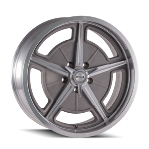 Ridler 605 Matte as-cast machined 17x7 0 5x127mm 83.82mm - WheelWiz