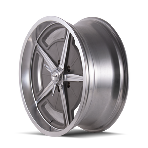 Ridler 605 Matte as-cast machined 17x7 0 5x127mm 83.82mm - WheelWiz