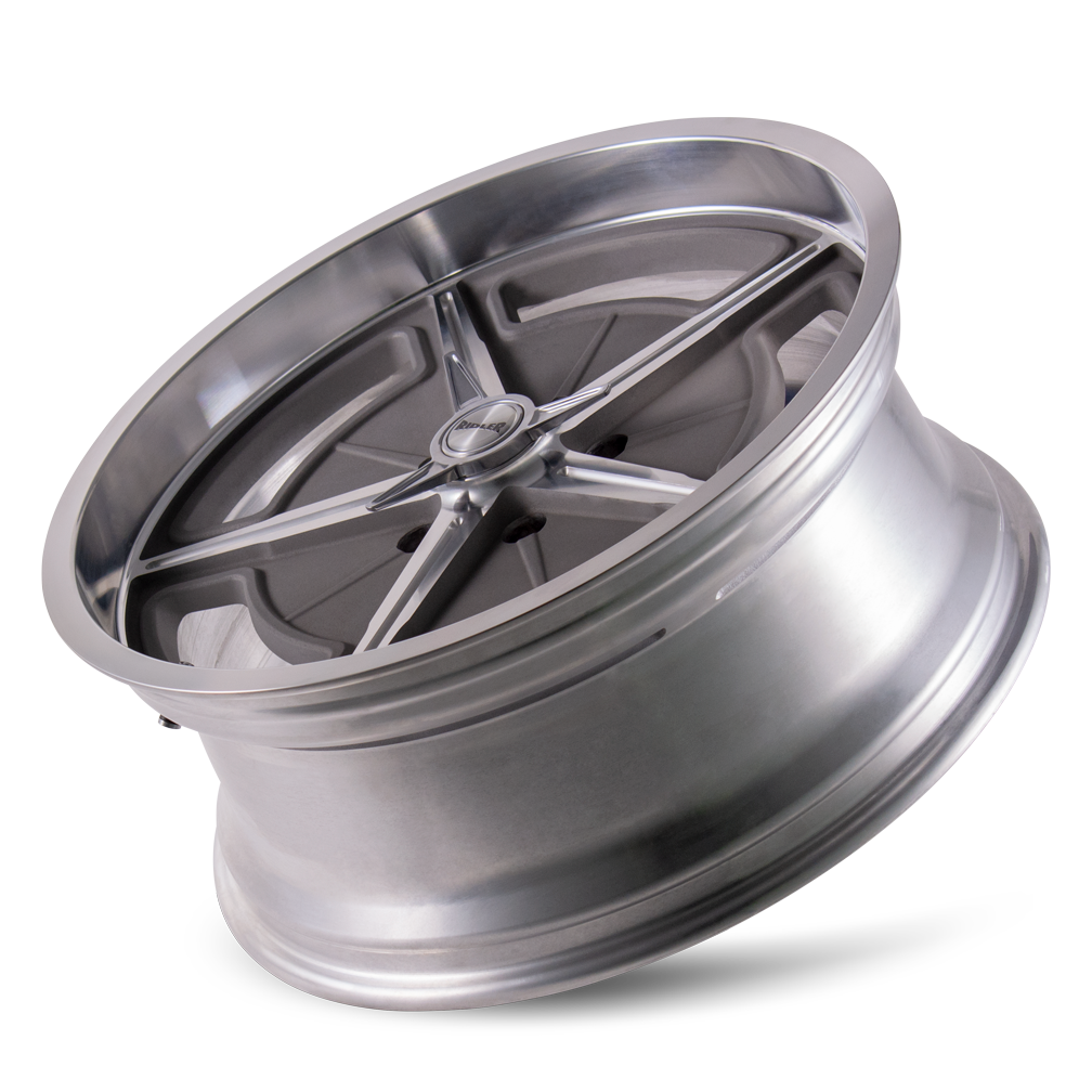 Ridler 605 Matte as-cast machined 17x7 0 5x127mm 83.82mm - WheelWiz