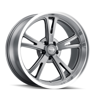 Ridler 606 Gloss grey machined 17x8 0 5x120.65mm 83.82mm