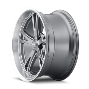 Ridler 606 Gloss grey machined 18x8 0 5x127mm 83.82mm - Wheelwiz