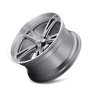 Ridler 606 Gloss grey machined 20x10 0 5x127mm 83.82mm