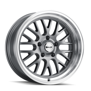 Ridler 607 Gloss grey machined 18x8 0 5x114.3mm 83.82mm