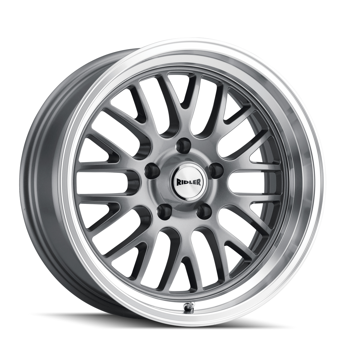 Ridler 607 Gloss grey machined 20x10 0 5x127mm 83.82mm - Wheelwiz