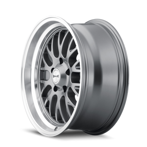 Ridler 607 Gloss grey machined 18x8 0 5x114.3mm 83.82mm