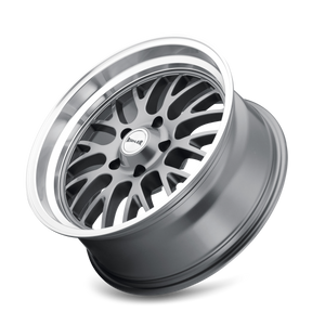 Ridler 607 Gloss grey machined 18x9.5 +6 5x114.3mm 83.82mm