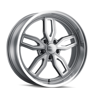 Ridler 608 Gloss grey milled 22x10.5 0 5x127mm 78.3mm