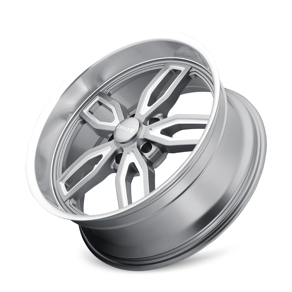 Ridler 608 Gloss grey milled 20x8.5 0 5x114.3mm 72.62mm - Wheelwiz