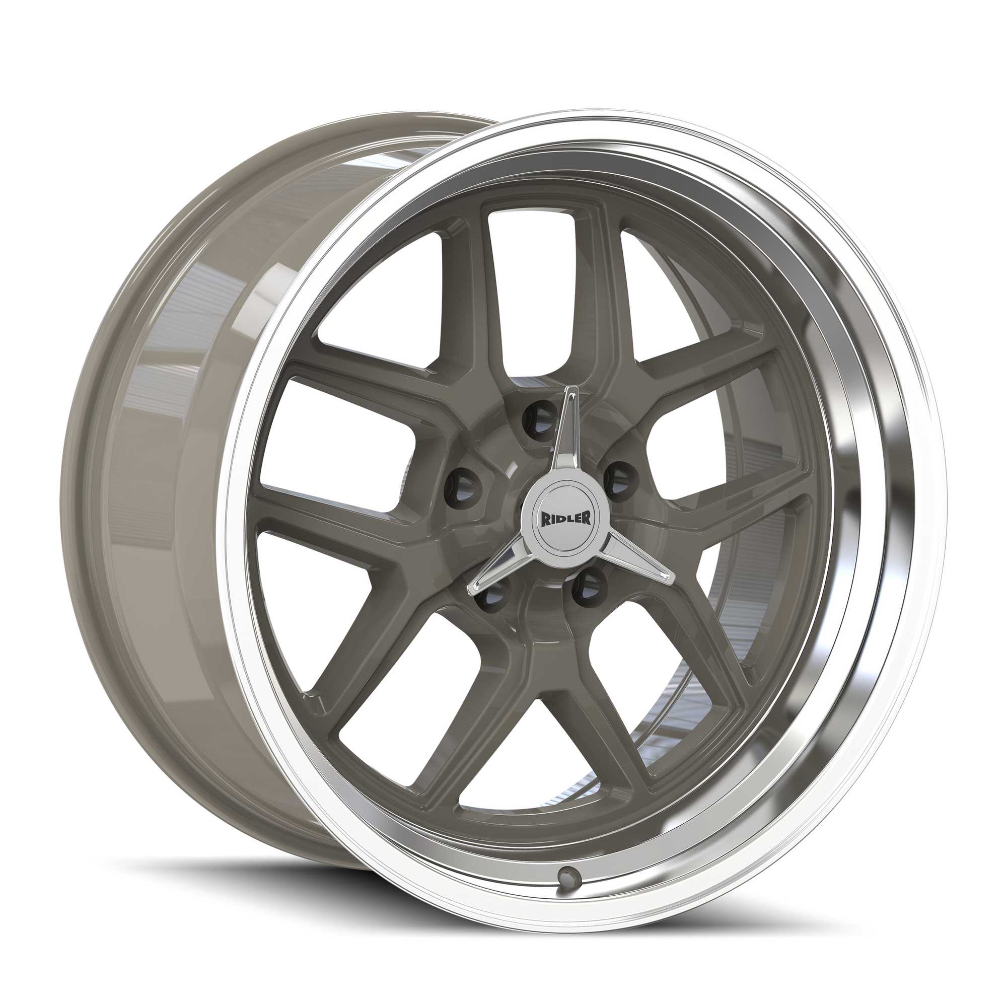 Ridler 610 Gloss grey polished 20x10 0 5x120.65mm 83.82mm