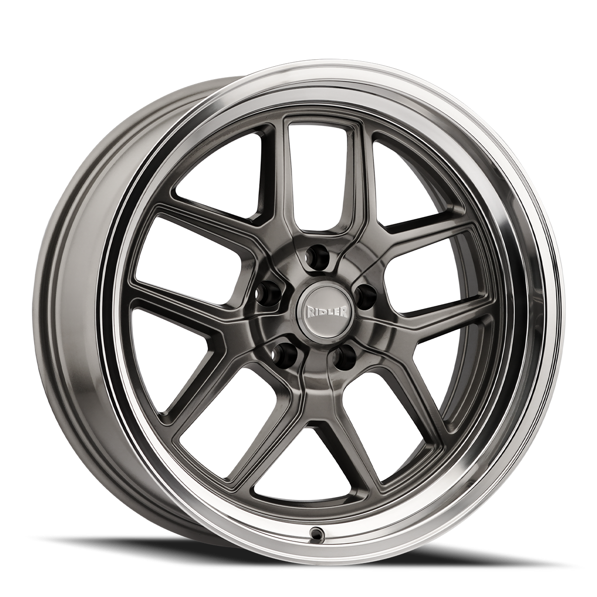 Ridler 610 Gloss grey polished 20x10 0 5x114.3mm 83.82mm - Wheelwiz