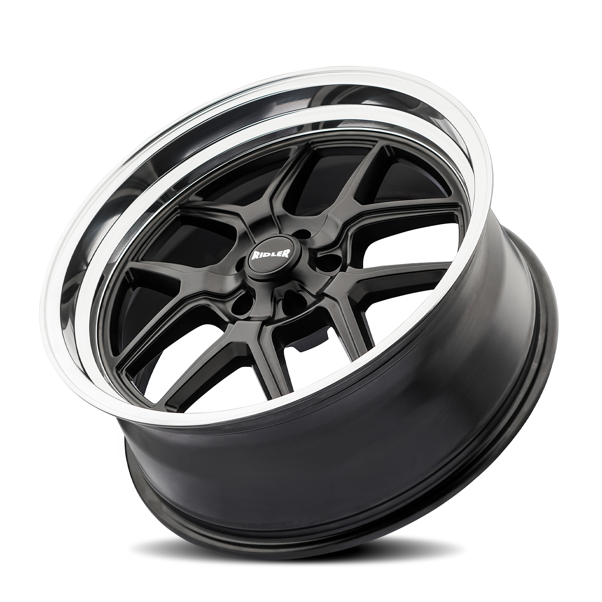 Ridler 610 Matte black polished 20x10 0 5x114.3mm 83.82mm