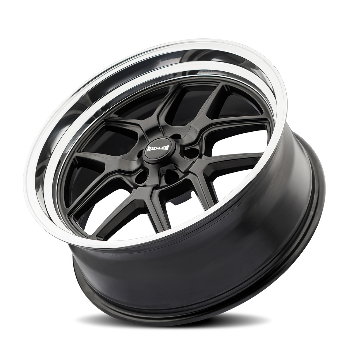Ridler 610 Matte black polished 20x10 0 5x114.3mm 83.82mm - Wheelwiz